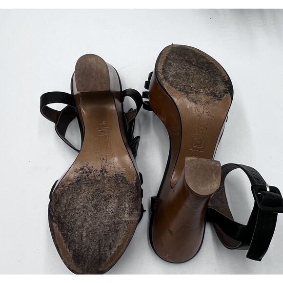 Marni Designer Chunky Wooden Heel lucite flowers Platforms Retro sz 37/6.5 - Picture 10 of 14